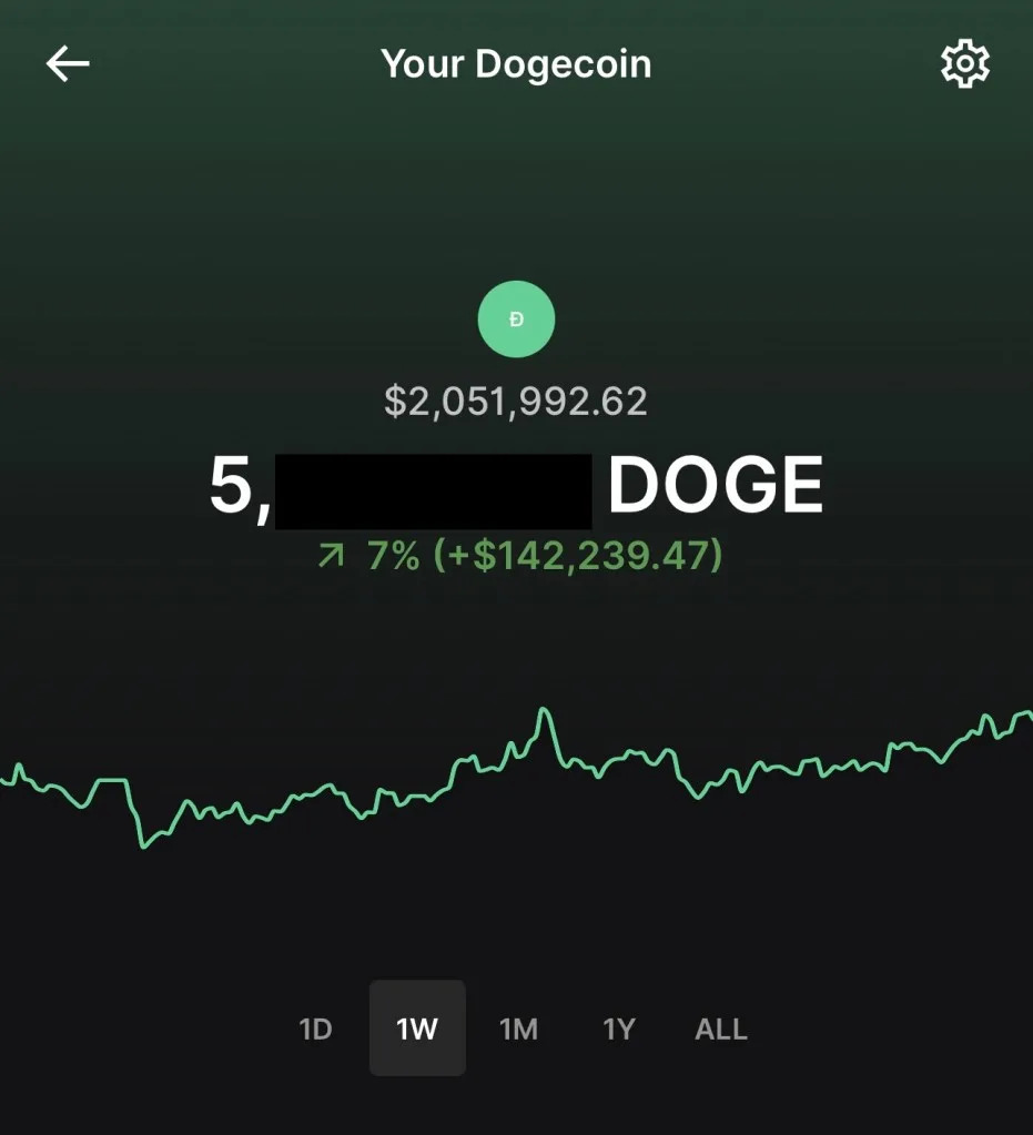 A Dogecoin celebrity is back in the spotlight—and happy to be a millionaire again