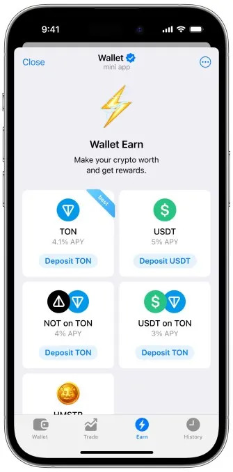 Crypto wallet integrated with Telegram introduces crypto trading and yield features